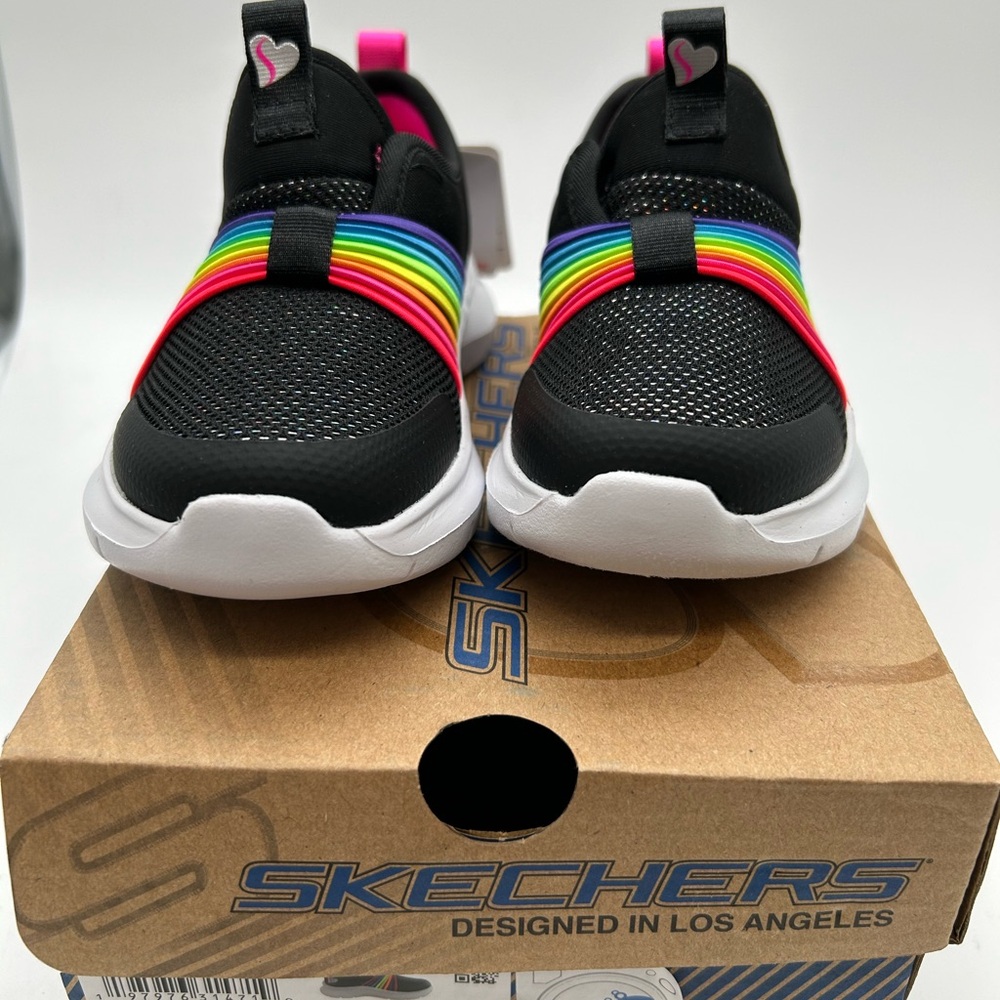 Skechers Kids' Black Multi-Color Sneakers - Picture 2 of 5